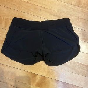 Lululemon, speed up shorts, size 8, black, EUC